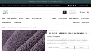 Nick of Time - Purple Sherpa Fabric