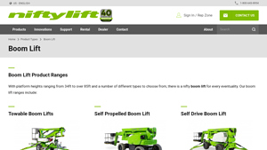 Nifty Lift - Boom Lift Product Ranges
