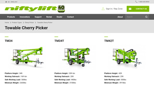 Niftylift - Trailer-Mounted Cherry Pickers