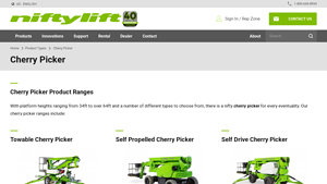Nifty Lift - Cherry Picker Ranges
