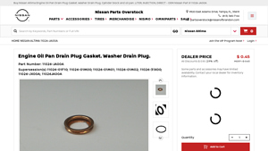 Nissan - Altima Engine Oil Pan Drain Plug Gasket