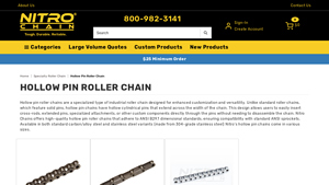 Nitro Chain - Hollow Pin Roller Chain