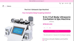 NuLifeBeauty - 9-in-1 Full Body Ultrasonic Cavitation & Spa Machine