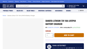 Dakota Lithium - 72V 10A LiFePO4 Battery Charger