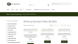 Offroad Belts - BK Kevlar Aramid Banded Belts