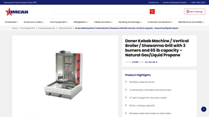 Omcan - Vertical Broiler & Shawarma Grill