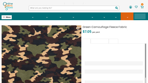 Online Fabric Store - Green Camouflage Fleece Fabric