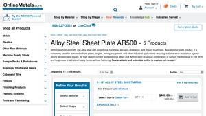 Online Metals - AR500 Steel Sheet/Plate