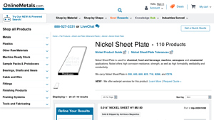 Online Metals - Nickel Sheet/Plate