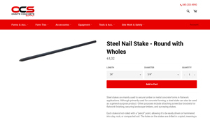 Onsite Concrete Supply - Steel Nail Stake