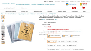 Opentip - Custom Frosted Cloth Storage Bags