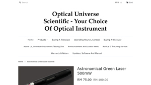Optical Universe - Astronomical Green Laser 500mW