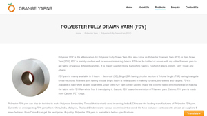 Orange Yarns - Polyester Fully Drawn Yarn (FDY)