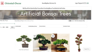 Oriental Decor - Artificial Bonsai Trees Collection