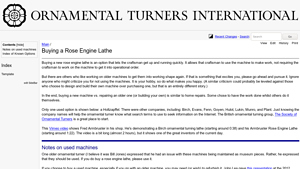 Ornamental Turners - Rose Engine Lathes