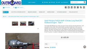 Yamaha - Used F40LA 40HP 4 Stroke Outboard Engine