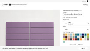 Outercle - Modern Subway Tile 8x2 Matte Purple