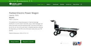 Overland Carts - 400 Series Electric Powered Platform Cart