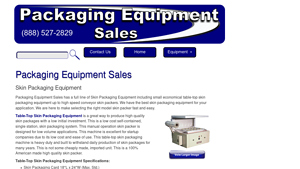 Skin Packaging Equipment - Key Specifications