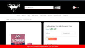 Packwoods - Runtz Disposable Vape Pen
