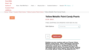 Paint With Pearl - Yellow Metallic Paint Candy Pearls