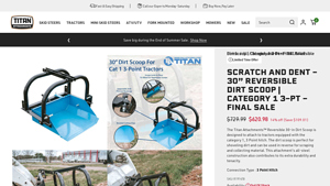 Pallet Forks - 30 Reversible Dirt Scoop