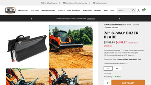 Titan Attachments - Hydraulic 6-Way Dozer Blade