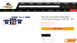 Palm Beach Autographs - Bob Lilly Autographed Jersey