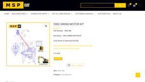Parts - 330C Swing Motor Kit
