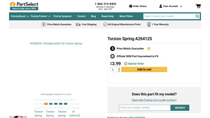 Delta - A26412S Torsion Spring