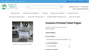 Partybibs - Custom Printed Toilet Paper