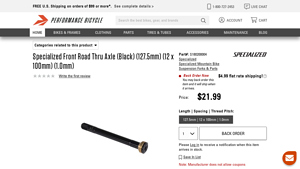 Specialized - Front Road Thru Axle