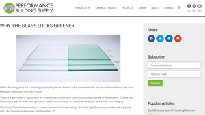 Performance Building Supply - Key Product Details