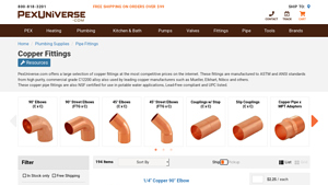PexUniverse - Copper Fittings