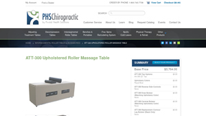 PHS Chiropractic - ATT-300 Upholstered Roller Massage Table