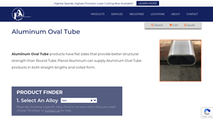 Pierce Aluminum - Aluminum Oval Tube Products