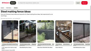 Pinterest - Steel Matting Fence Ideas