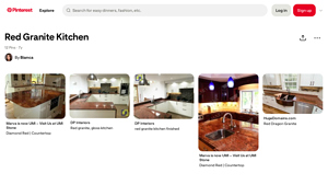 Pinterest - Red Granite Countertops