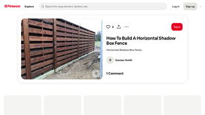 Pinterest - Horizontal Shadow Box Fence