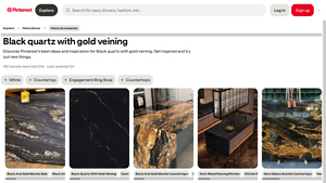 Pinterest - Black Quartz with Gold Veining