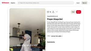 Pinterest - Prayer Abaya Set