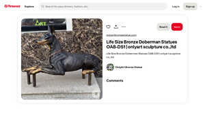 OnlyArt - Life Size Bronze Doberman Statue