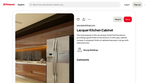 Pinterest - Lacquer Kitchen Cabinets
