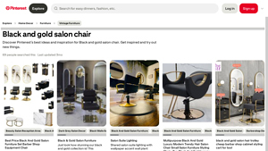Pinterest - Black and Gold Luxury Salon Chair
