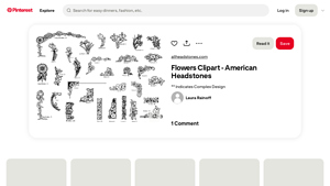 Pinterest - Flower Headstone Designs