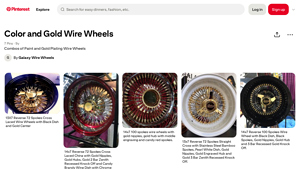 Pinterest - Color and Gold Wire Wheels Combos