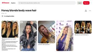 Pinterest - Honey Blonde Body Wave Hair