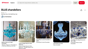 Pinterest - Blue Chandeliers
