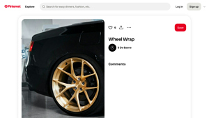 Pinterest - Black Car with Gold Rims