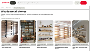 Pinterest - Wooden Retail Shelves